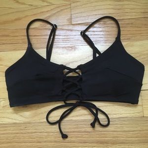 New H&M Lace-up Bikini Top